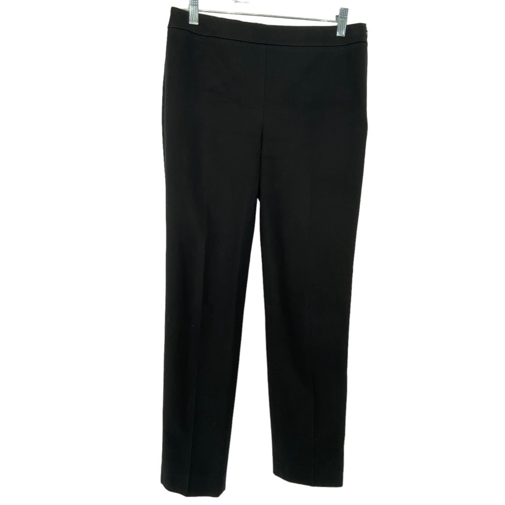 Talbots black high waist straight leg fitted pant, 8 - Picture 2 of 14